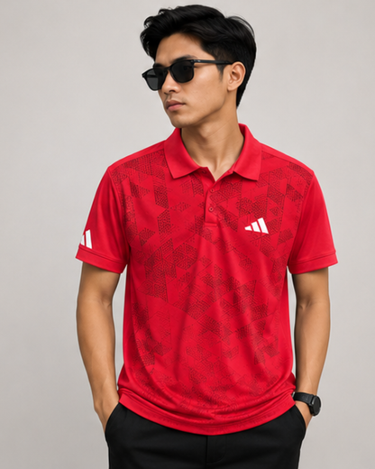 Men’s Premium Korean Lycra Polo T-Shirt Red