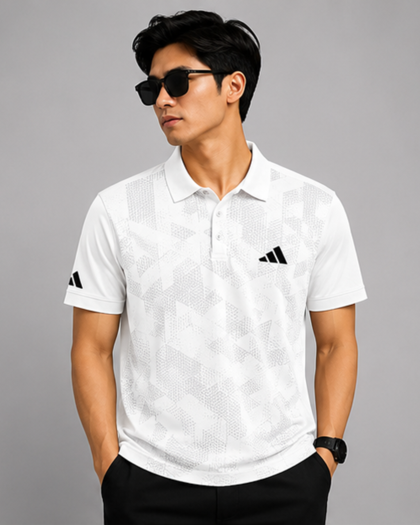 Men’s Premium Korean Lycra Polo T-Shirt White