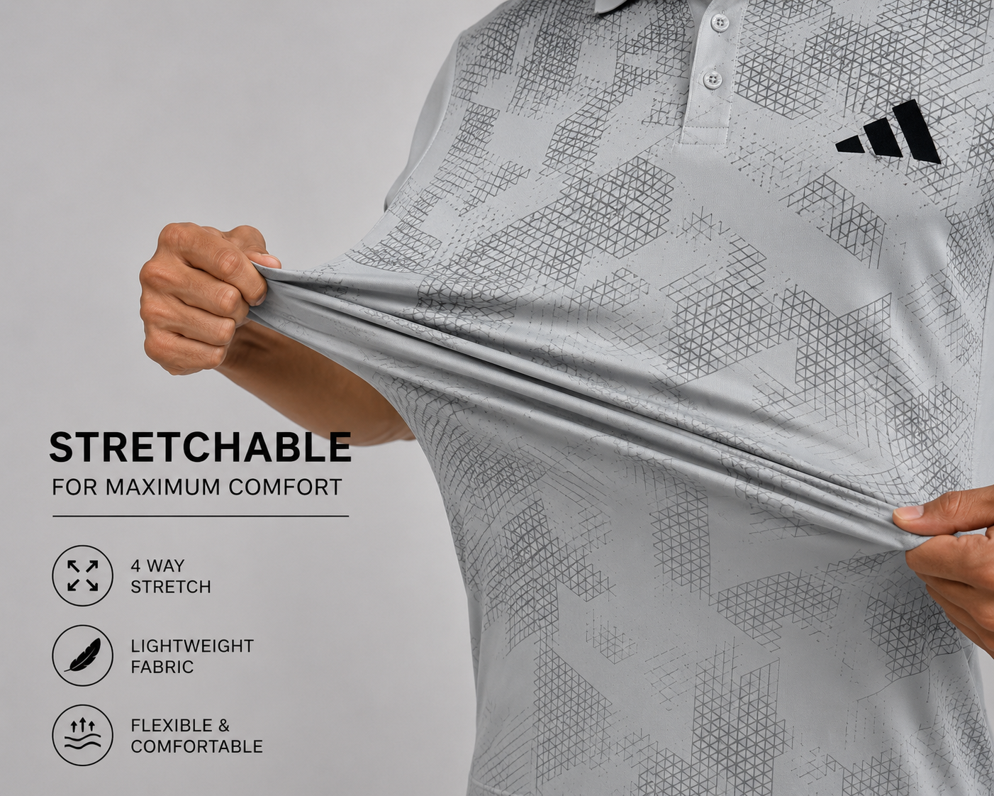 Men’s Premium Korean Lycra Polo T-Shirt Grey