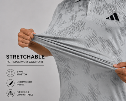 Men’s Premium Korean Lycra Polo T-Shirt Grey