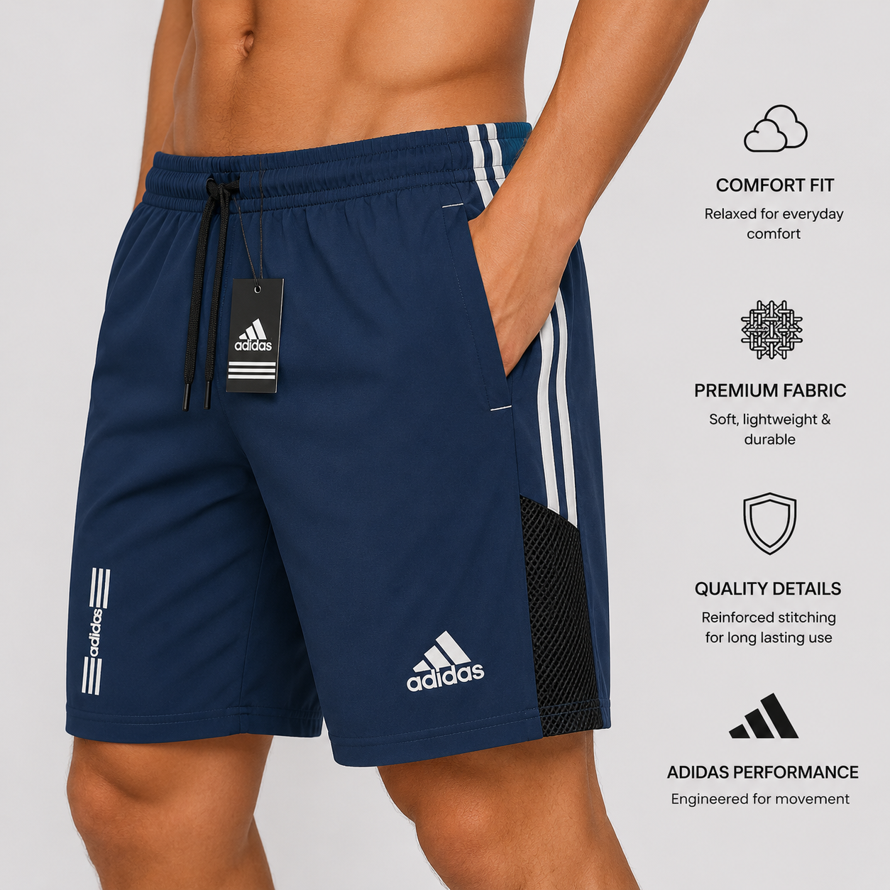 Men’s Navy Blue NS Lycra Shorts