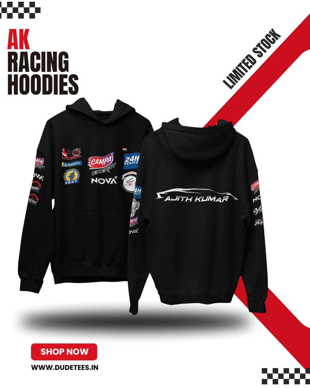 AK Racing Premium Hoodie-Black