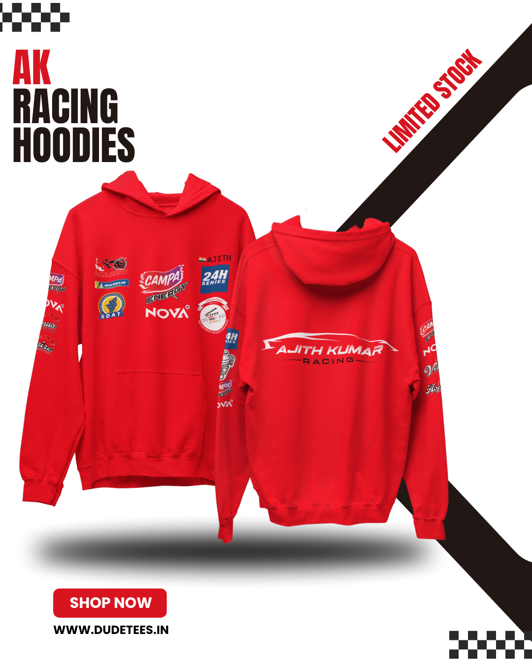 AK Racing Premium Hoodie-Red