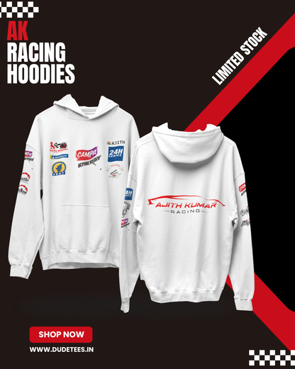 AK Racing Premium Hoodie-White