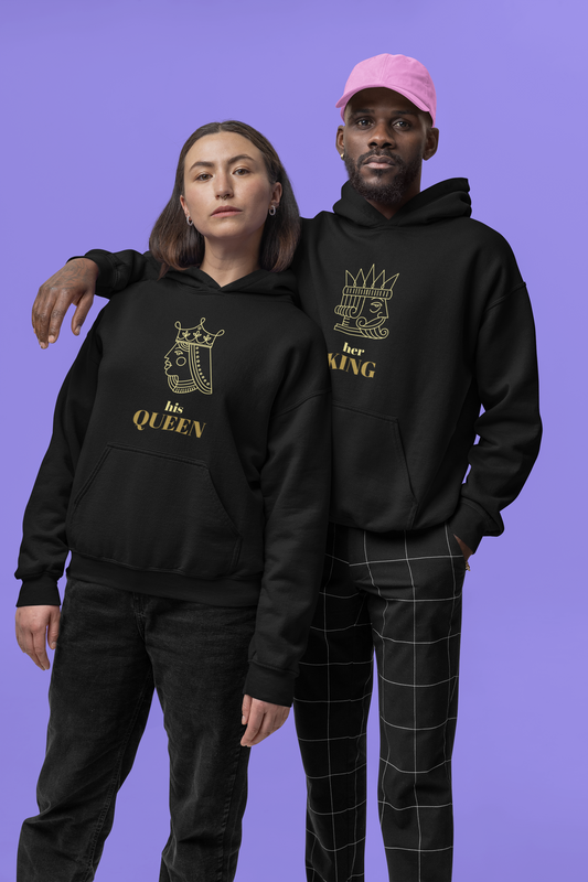 King @ Queen Couple Hoodies